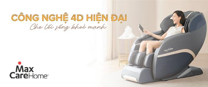 Ghế massage Maxcare Max4DSmart với công nghệ con lăn 4D hiện đại