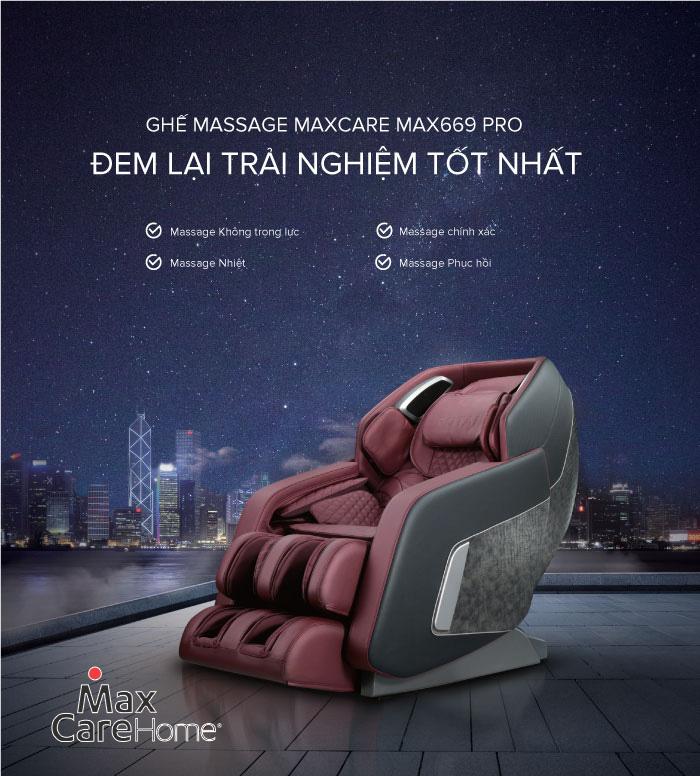 Ghế massage toàn thân Maxcare Max699Pro có chức năng massage không trọng lực giúp giảm đau xương khớp, cột sống hiệu quả 