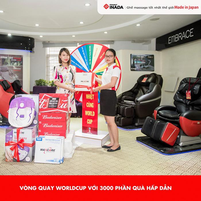 Vòng quay may mắn - Cuồng nhiệt cùng Worldcup - Chương trình Sale đặc biệt của Maxcare trong tháng 7.