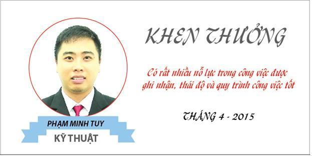 Gương mặt nhân viên Maxcare nổi bật tháng 4/2015
