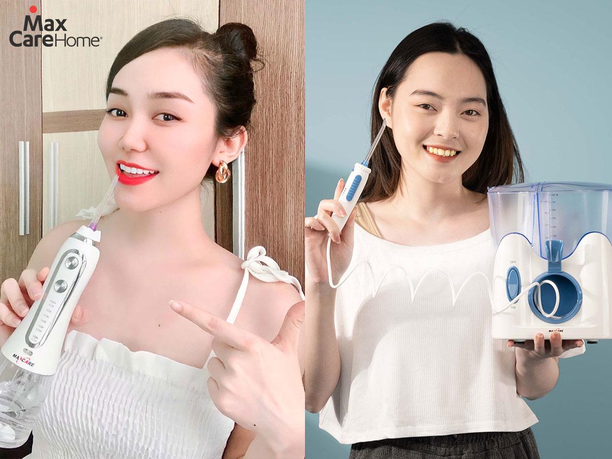 So sánh khác nhau giữa máy tăm nước cầm tay và máy tăm nước gia đình