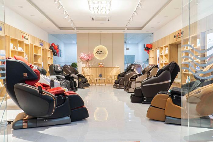 không gian showroom ghế massage - Maxcare Home tại 160 Hải phòng, Đà Nẵng