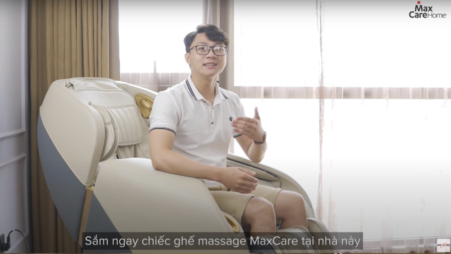 Chăm sóc sức khoẻ work from home cùng ghế massage toàn thân Maxcare Max686pro