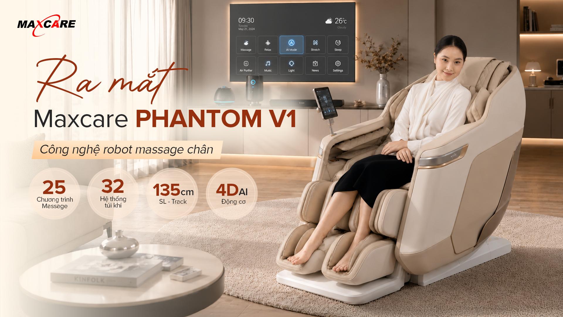 Ghế Massage Maxcare Aura Phantom V1: Công nghệ khác biệt cho trải nghiệm khác biệt