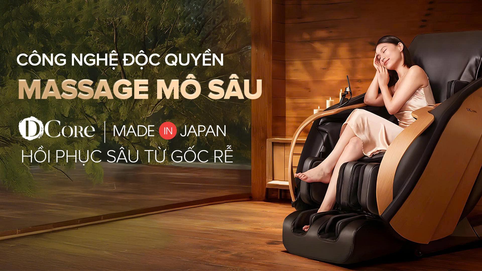 Khám phá siêu phẩm ghế massage trị liệu DCore Cirrus 2 - Made in Japan