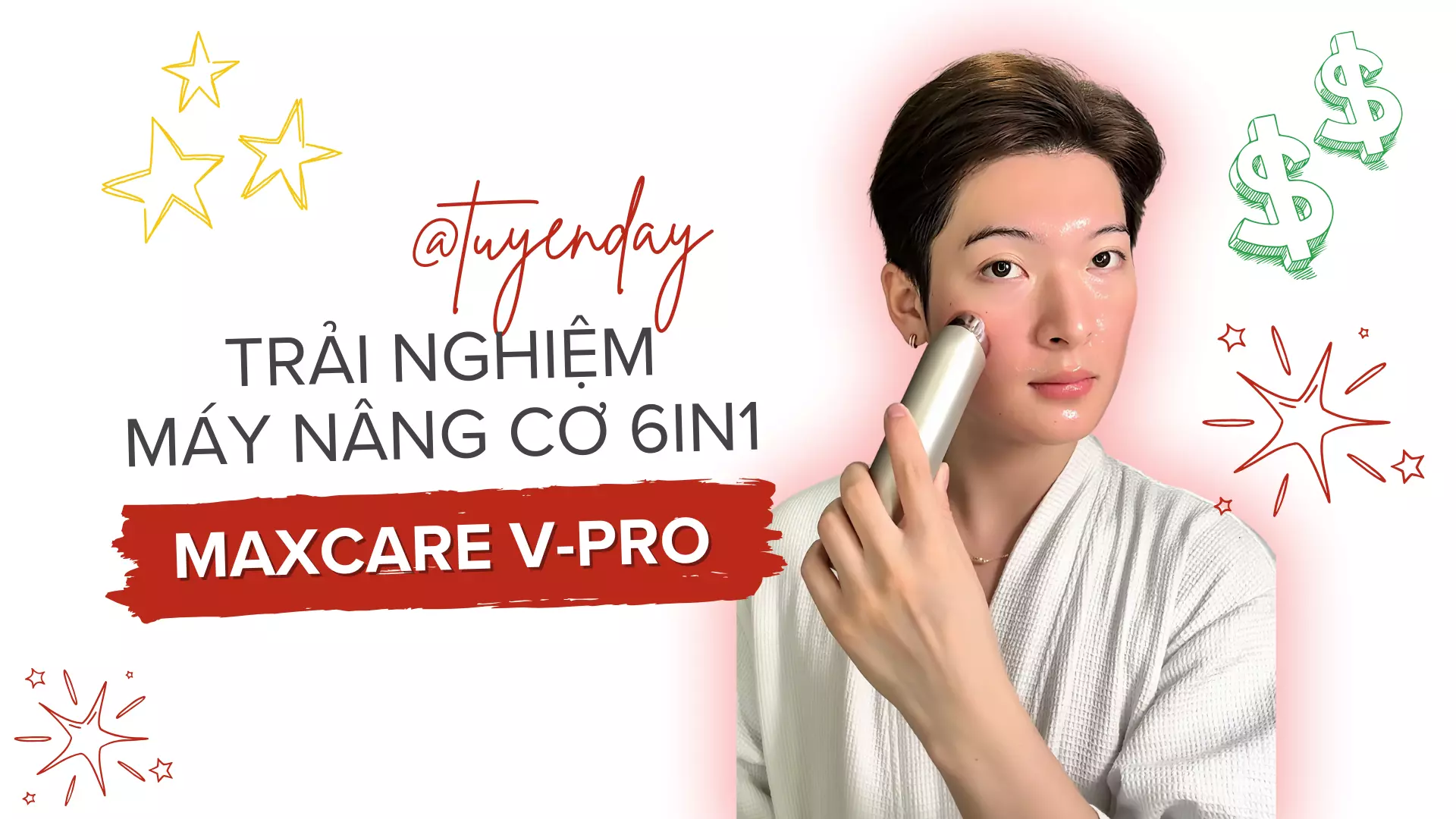 Minh Tuyền trải nghiệm máy nâng cơ Maxcare V-PRO với 6 công nghệ trẻ hóa tại nhà