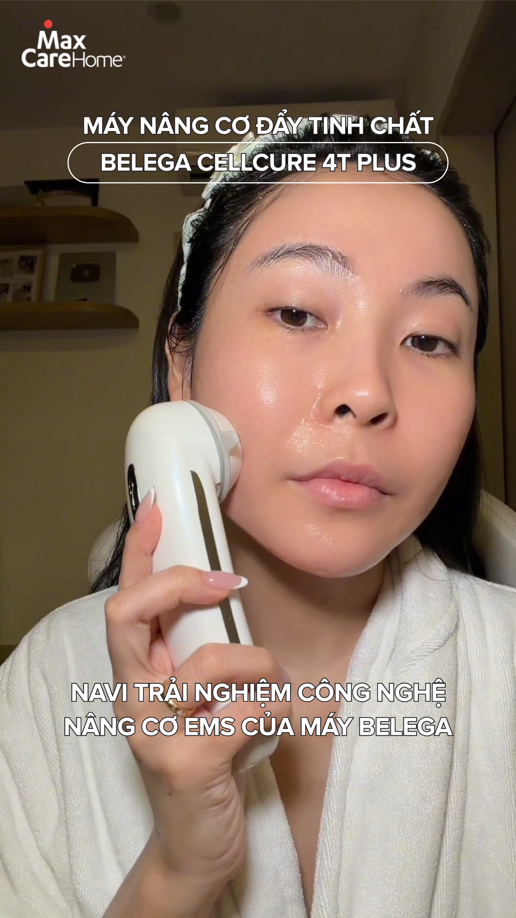 Nâng cơ, đẩy tinh chất, thư giãn da chỉ với máy nâng cơ Belega Cellcure 4T Plus?