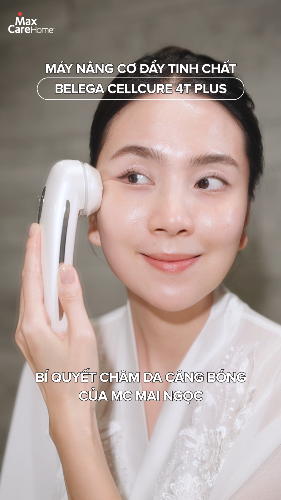 MC Mai Ngọc bật mí routine chăm da để có làn da căng bóng với máy nâng cơ Belega Nhật Bản #skincare