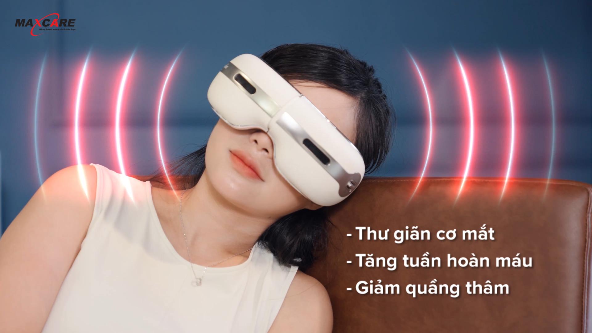 Unbox Máy Massage Mắt Chườm Nóng Lạnh AI Thông Minh TheraEye 8 Bán Chạy Nhất Của Maxcare Nhật