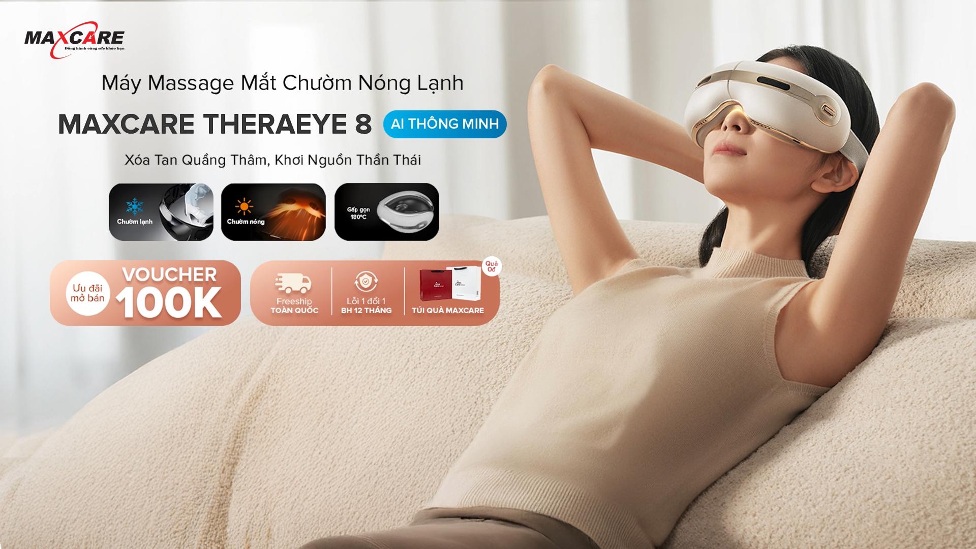 Máy Massage Mắt Chườm Nóng Lạnh AI Thông Minh Maxcare TheraEye 8