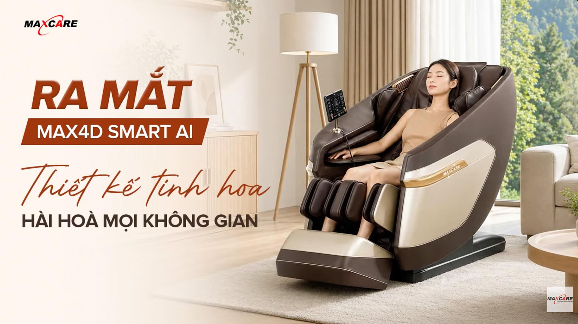 Ra mắt ghế massage Maxcare Max4D Smart AI - Thiết kế tinh hoa, hài hòa mọi không gian!
