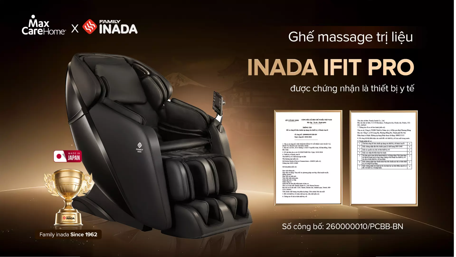 Ghế massage trị liệu Nhật Bản - quà tặng sức khỏe cao cấp dành cho cha mẹ