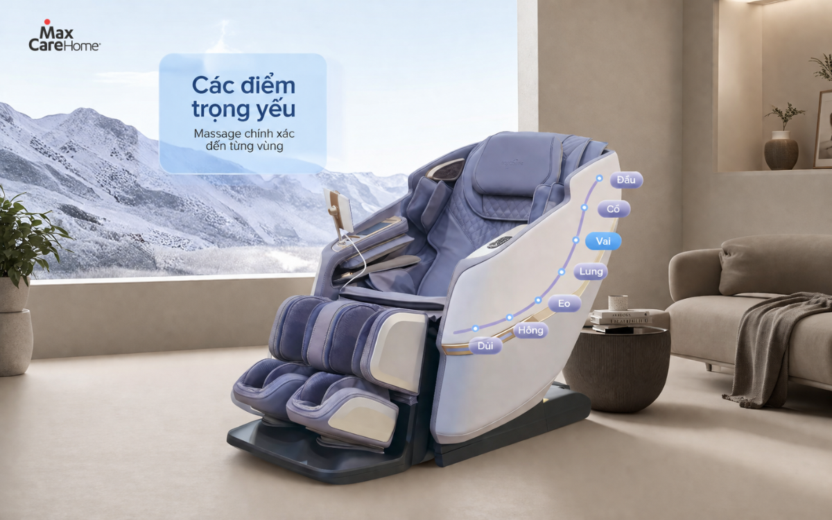 Ghế massage AI mang đến trải nghiệm thư giãn cá nhân hóa cho cha mẹ tại nhà