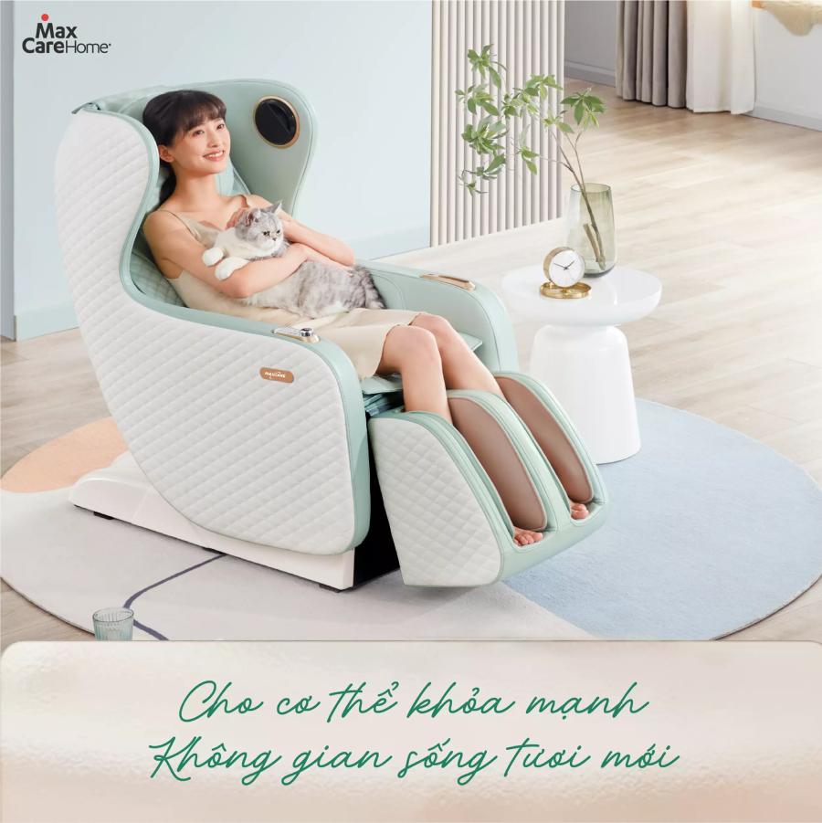 Ghế massage toàn thân Maxcare Soro V1 nhỏ gọn, đẹp mắt và phù hợp cho nhiều nhóm đối tượng