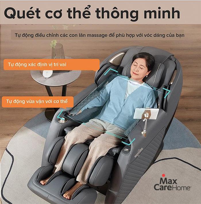 Ghế massage toàn thân Maxcare Max668Pro có khả năng quét cơ thể thông minh