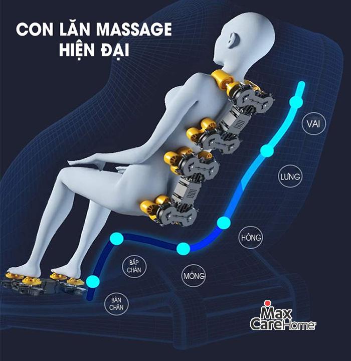 Ghế massage giá từ 30 triệu VNĐ tích hợp thêm công nghệ con lăn hiện đại