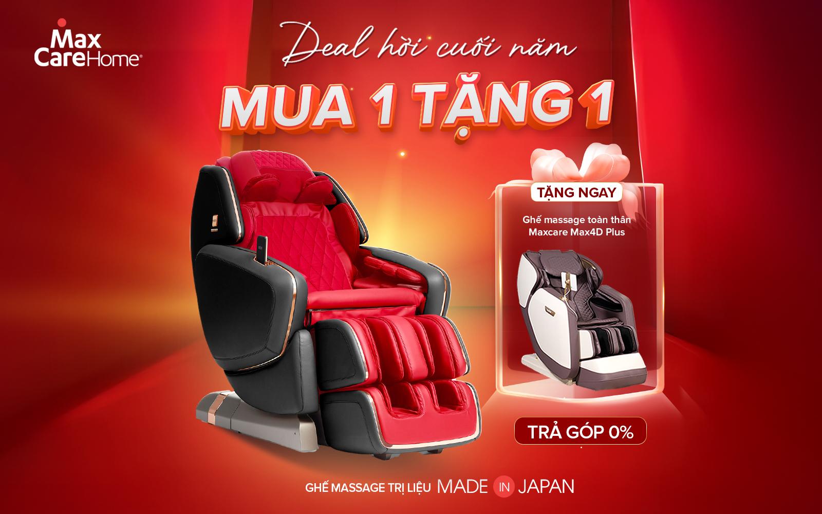 Ghế massage trị liệu là quà tặng sức khỏe nổi bật trong năm 2026