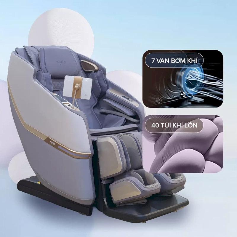 Hình ảnh túi khí của dòng ghế massage toàn thân Maxcare Aura Phantom V2
