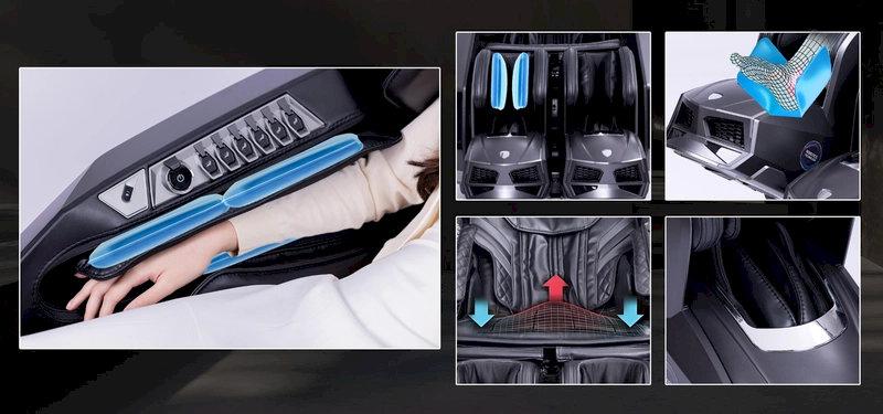 Hình ảnh hệ thống túi khí của dòng ghế massage cao cấp Maxcare Robo Walking SpaceX