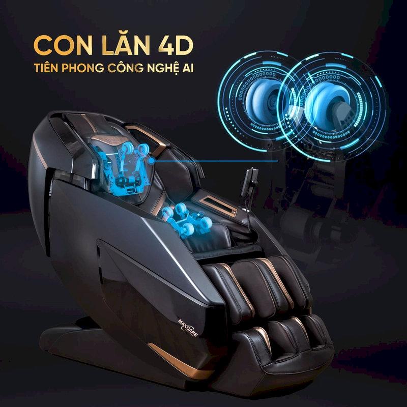 Hình ảnh con lăn của dòng ghế massage phi thuyền luxury AI Maxcare Max4D X2