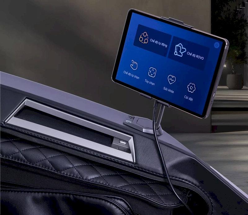 Hình ảnh bảng điều khiển của dòng ghế massage cao cấp Maxcare Robo Walking SpaceX