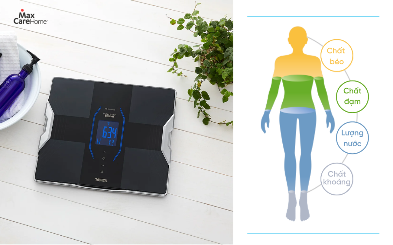 Mô hình phân tích 4 khoang (4C) giúp nâng tầm độ chính xác cân Tanita so với các đối thủ