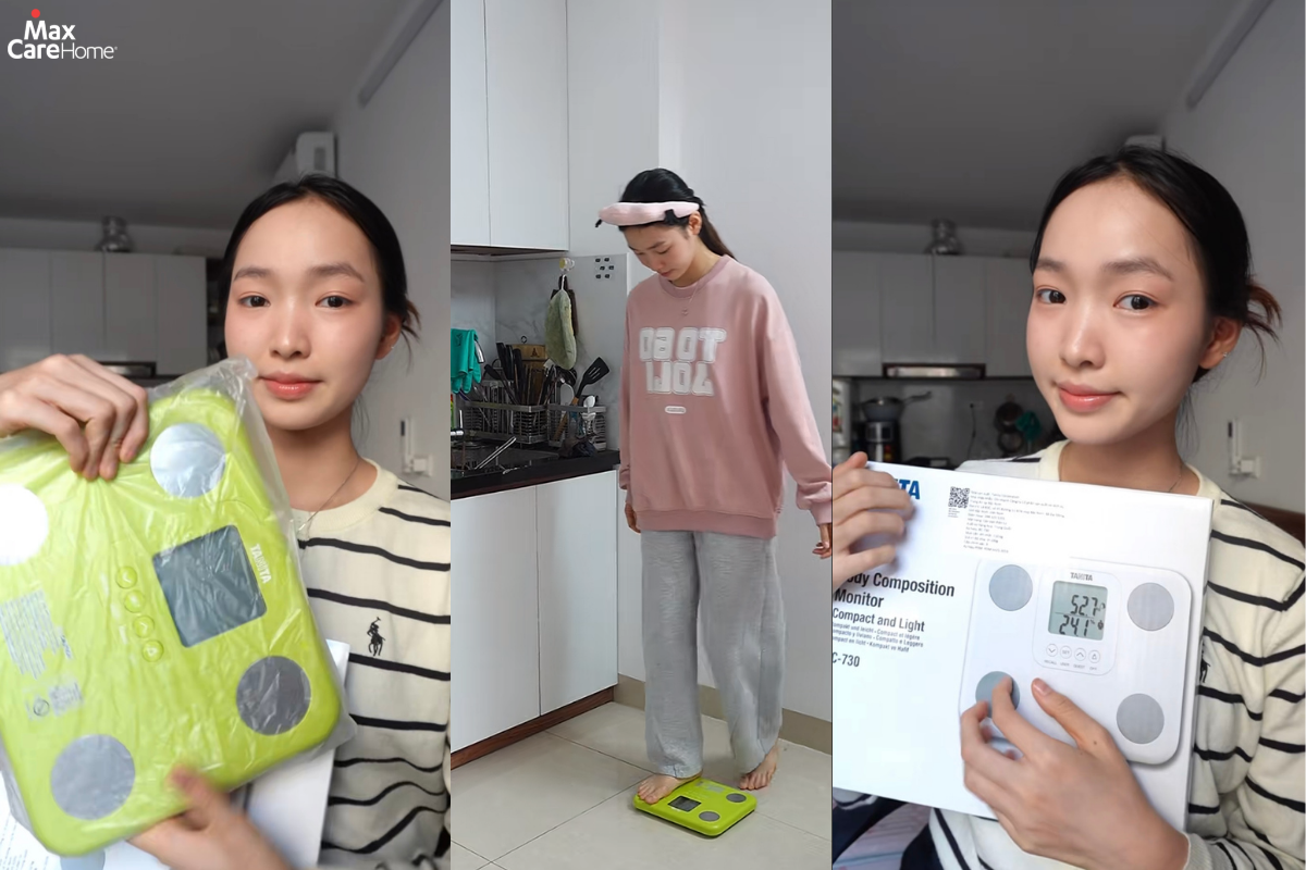 KOC vievlog_ sử dụng cân Tanita BC-730 để hiểu rõ cơ thể hơn