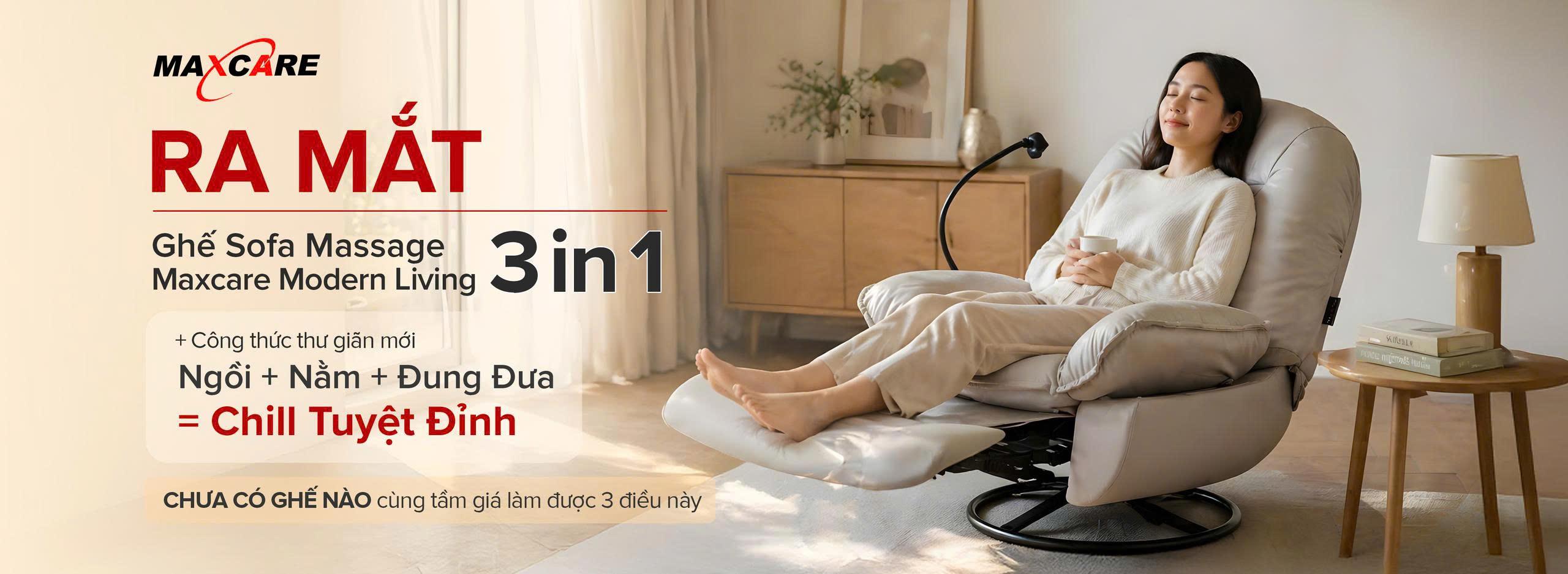 Maxcare Home ra mắt Ghế Sofa Massage 3 in 1 Maxcare Modern Living.